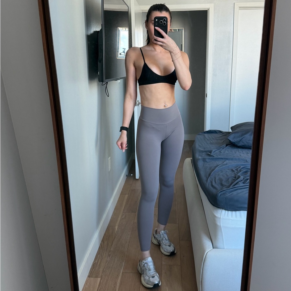 Women's High-Waisted Gray Leggings